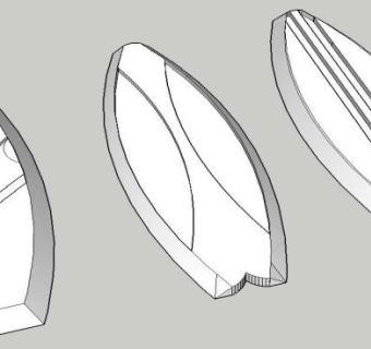 不同纹理冲浪板SU模型下载_sketchup草图大师SKP模型