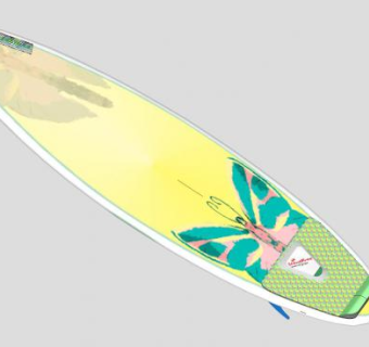 蝴蝶图案冲浪板SU模型下载_sketchup草图大师SKP模型