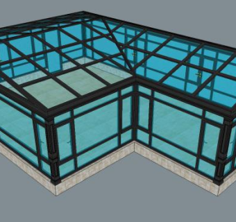 阳光房独栋别墅SU模型下载_sketchup草图大师SKP模型