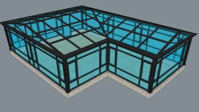 阳光房独栋别墅SU模型下载_sketchup草图大师SKP模型