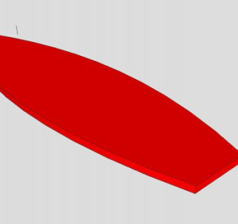 红色冲浪板SU模型下载_sketchup草图大师SKP模型