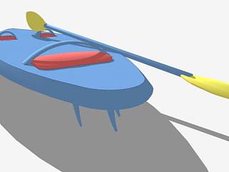 冲浪板和划桨SU模型下载_sketchup草图大师SKP模型