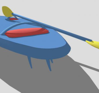 冲浪板和划桨SU模型下载_sketchup草图大师SKP模型