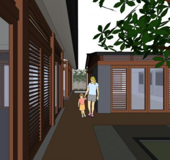 新中式别墅独栋建筑SU模型下载_sketchup草图大师SKP模型