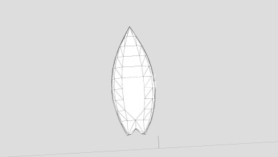 冲浪板形状SU模型下载_sketchup草图大师SKP模型