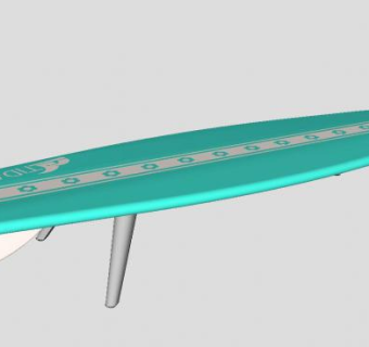 冲浪板的咖啡桌SU模型下载_sketchup草图大师SKP模型