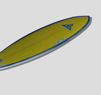 简约鱼尾冲浪板SU模型下载_sketchup草图大师SKP模型
