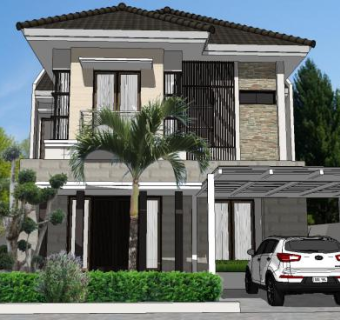 现代户外建筑独栋别墅住宅SU模型下载_sketchup草图大师SKP模型