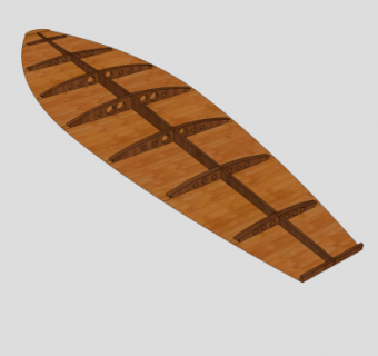木制隔断冲浪板SU模型下载_sketchup草图大师SKP模型