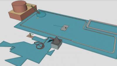 大型泳池设备SU模型下载_sketchup草图大师SKP模型