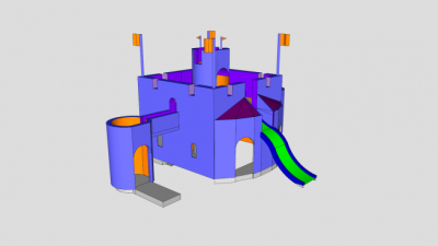 游乐城堡SU模型下载_sketchup草图大师SKP模型