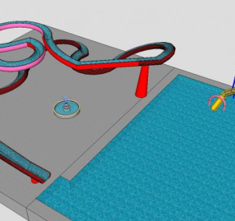 环状水上滑梯SU模型下载_sketchup草图大师SKP模型