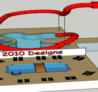 水上主题乐园SU模型下载_sketchup草图大师SKP模型