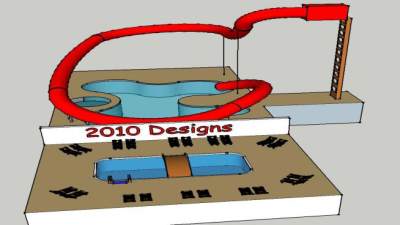 水上主题乐园SU模型下载_sketchup草图大师SKP模型