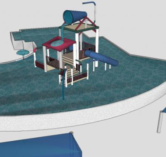 化石遗迹公园的游乐设备SU模型下载_sketchup草图大师SKP模型