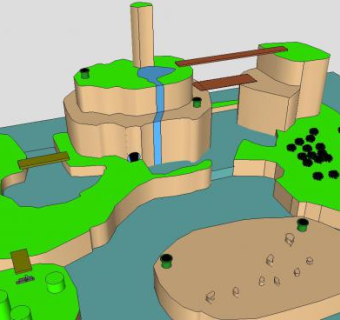 超级马里奥世界SU模型下载_sketchup草图大师SKP模型
