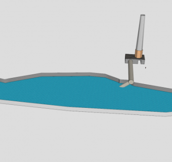 工厂排水废水池SU模型下载_sketchup草图大师SKP模型