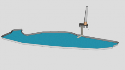 工厂排水废水池SU模型下载_sketchup草图大师SKP模型