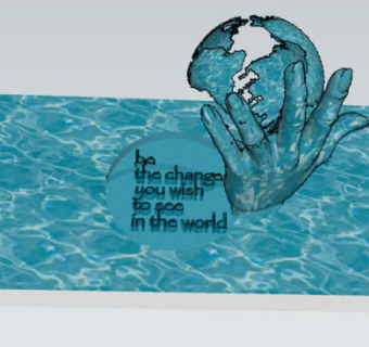 水组成的3D地球SU模型下载_sketchup草图大师SKP模型