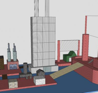 水上公园SU模型下载_sketchup草图大师SKP模型