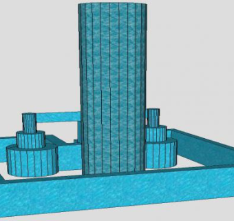 简易水上乐园SU模型下载_sketchup草图大师SKP模型