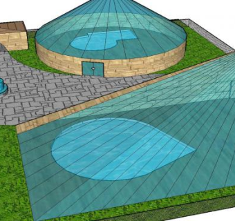 室内设施娱乐泳池SU模型下载_sketchup草图大师SKP模型