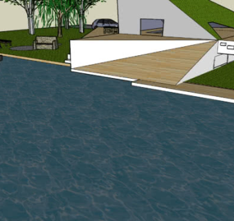 海边现代房子建筑SU模型下载_sketchup草图大师SKP模型