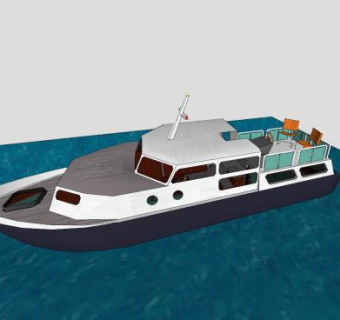 海上游艇住宅SU模型下载_sketchup草图大师SKP模型