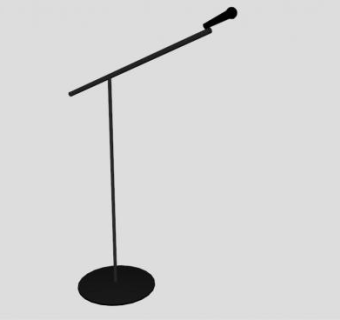 话筒架上的麦克风SU模型下载_sketchup草图大师SKP模型