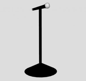 麦克风架和麦克风SU模型下载_sketchup草图大师SKP模型