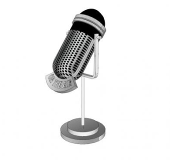 家用电脑麦克风SU模型下载_sketchup草图大师SKP模型