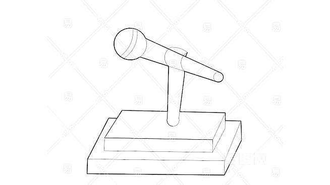 短支架话筒su模型下载_sketchup草图大师skp模型