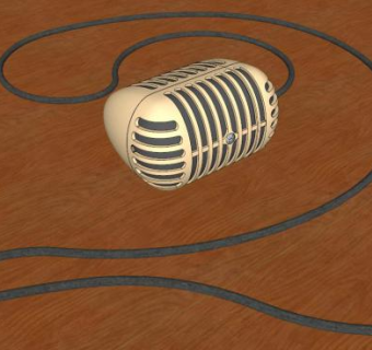 美国舒尔麦克风SU模型下载_sketchup草图大师SKP模型