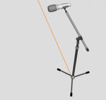 三脚麦克风架和麦克风SU模型下载_sketchup草图大师SKP模型