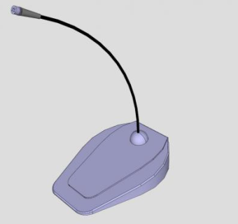 台式鹅颈话筒SU模型下载_sketchup草图大师SKP模型