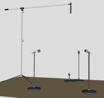 麦克风种类SU模型下载_sketchup草图大师SKP模型