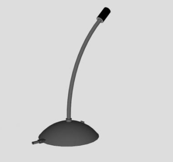 通用桌面鹅颈麦克风SU模型下载_sketchup草图大师SKP模型