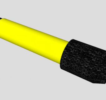 黄色手柄麦克风SU模型下载_sketchup草图大师SKP模型