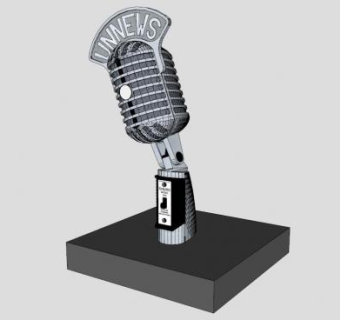 新闻麦克风SU模型下载_sketchup草图大师SKP模型