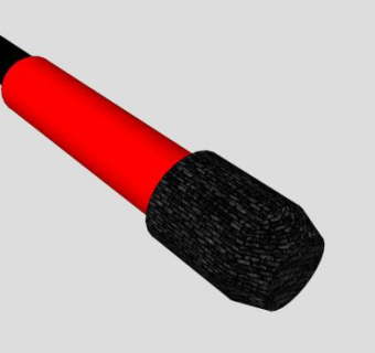 红色手柄麦克风SU模型下载_sketchup草图大师SKP模型