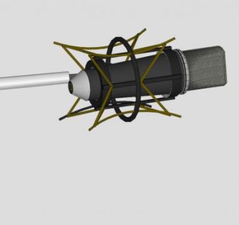 录音室麦克风SU模型下载_sketchup草图大师SKP模型