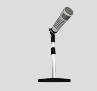 广播播音话筒SU模型下载_sketchup草图大师SKP模型