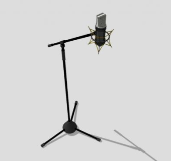 纽曼U87电容话筒SU模型下载_sketchup草图大师SKP模型