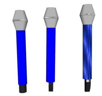 蓝色手柄麦克风种类SU模型下载_sketchup草图大师SKP模型