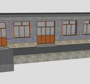 仿古住宅外装别墅建筑SU模型下载_sketchup草图大师SKP模型