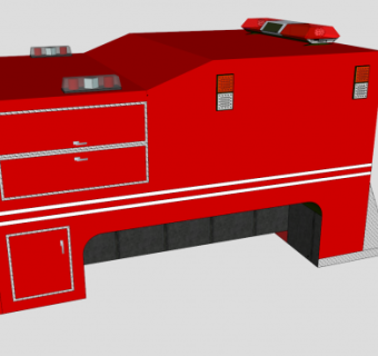 小型消防救援箱SU模型下载_sketchup草图大师SKP模型