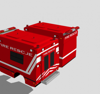 消防卡车用的灭火箱SU模型下载_sketchup草图大师SKP模型