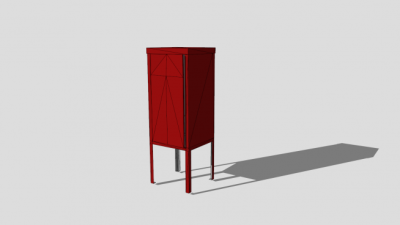 消防水龙带箱SU模型下载_sketchup草图大师SKP模型