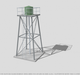 南海岛小水塔SU模型下载_sketchup草图大师SKP模型