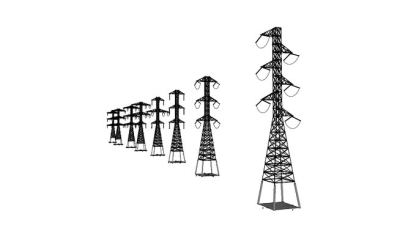 高压塔SU模型下载_sketchup草图大师SKP模型